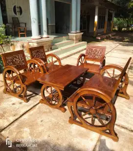 ready kursi tamu dokar kayu jati asli