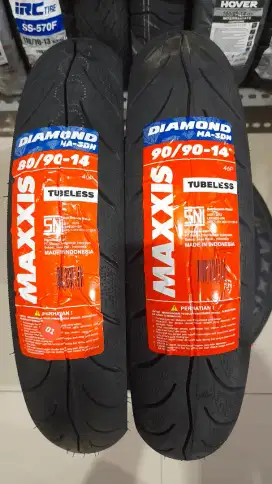 Paket Ban Maxxis Diamond 80/90-14 & 90/90 Tubeless