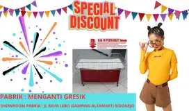 Diskon Box obral chrome rak harga gondola supermarket