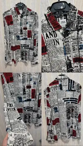 Long Shirt Zara print