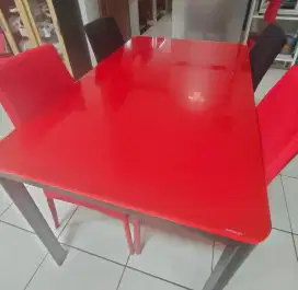 Meja Makan bonus 2 kursi