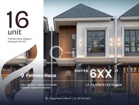 Rumah Baru Komplek Felman Haus Siap Huni Daerah Gaperta Helvetia