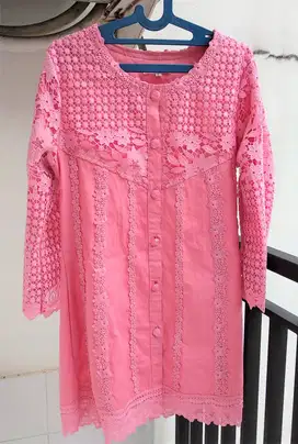 Baju Atasan Renda Pink