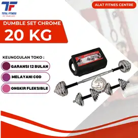 Alat Angkat Beban Dumble Set 20 Kg - Dumbbell Barbel Total Fitness