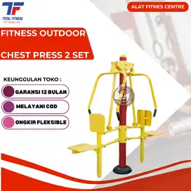 Alat Fitness Outdoor Chest Press 2 Seat