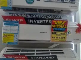 AC Sharp 0.5PK Inverter|Promo Cicilan Gratis 1x Angsuran