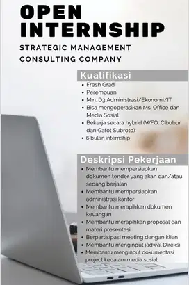 Lowongan Magang/Intern Admin & Sekertaris Kantor