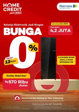 Segampang itu Punya Sharp 2 Pintu ?PROMO SPECIAL BUNGA BISA 0%?