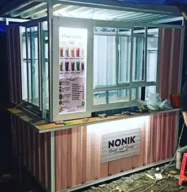 Booth gerobak semi kontainer murah berkualitas