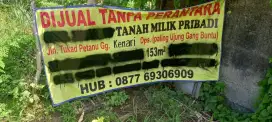 Dijual Tanpa Perantara Tanah Milik Pribadi dengan harga 748 juta