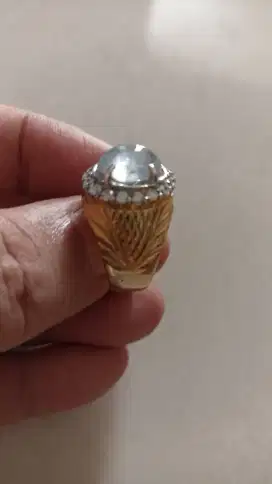 Cincin pria, white sapphire ster