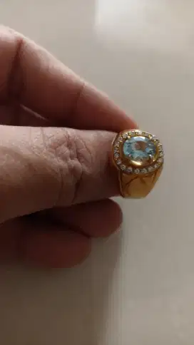 Cincin pria blue topaz