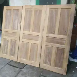 Pintu kayu jati model blox