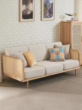 Bangko sofa kursi sofa aesthetic minimalis jati