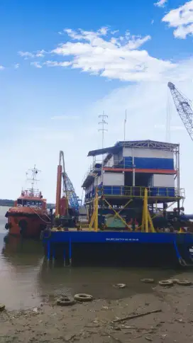 Jual Kapal Crane Barge 180ft & Tugboat