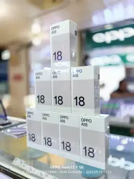 OPPO A18 RAM 4GB+4GB/128G Baru SegeL Garansi Resmi 12 bulan