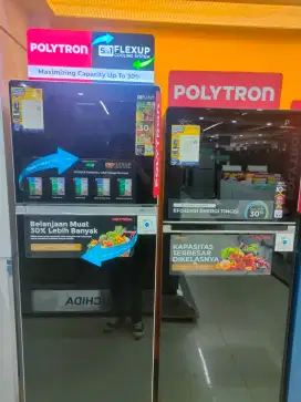 Promo Kulkas Polytron Ready 1,2 dan 4 Pintu Bisa Cicilan