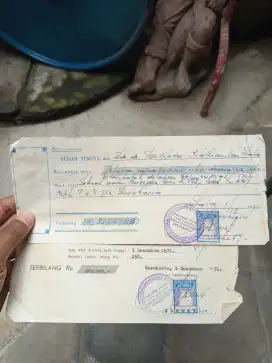 Kwitansi Antik Bukti Pembelian Sedan Mercedes Benz Keluaran 1957