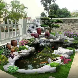 Jasa pembuatan kolam relif kolam ikan koi dll #25