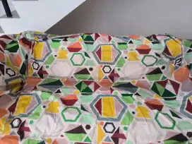 Sofa Ikea Klippan 2 dudukan baru sarung motif glotter multi warna