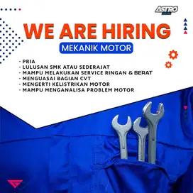 LOWONGAN KERJA MEKANIK MOTOR