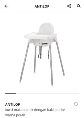 Preloved meja makan bayi IKEA