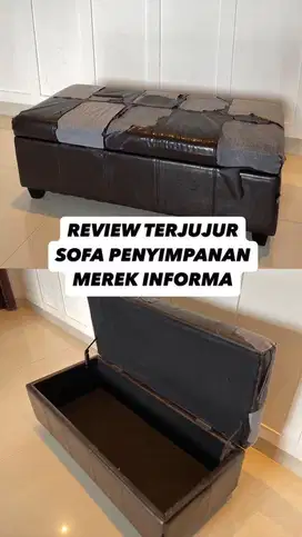 Dijual SOFA STRORAGE/ Stool bench/ Bangku Penyimpanan Kulit INFORMA