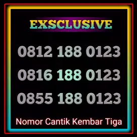 NOMOR PERDANA COUPLE SUPER PREMIUM KEMBAR TIGA SPESIAL 0123