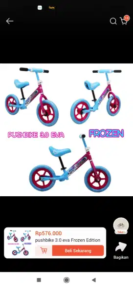 Balance bike/push bike Frozen edition. New yaa