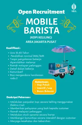 Mobile Barista (Kopi Keliling menggunakan sepeda listrik)