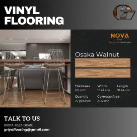 vinil flooring nova tiles osaka walnut tebal 2mm/box