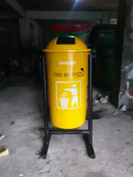 tempat sampah fiberglass bulat 80Ltr single