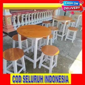 SET MEJA Cafe Minimalis - CUSTOM OK