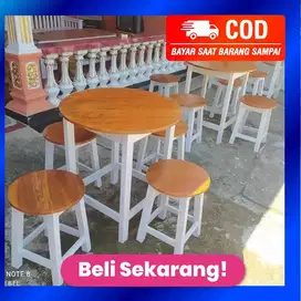 BISA COD - MEJA MAKAN KEDAI KOPI - CUSTOM OK