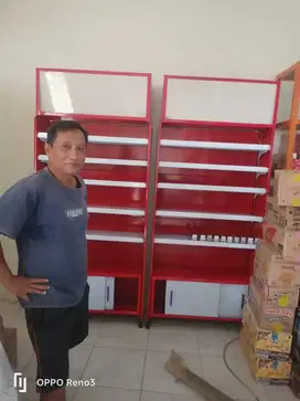 OBRAL..RAK MINIMARKET MURAH MEJA KASIR RAK BESI SIKU