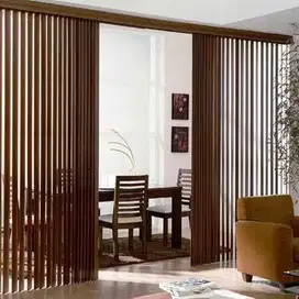 Gorden Tirai Roller Blind Vertical Shades Kerai/Krey Wooden Vertikal