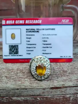 Yellow safir yaqud kuning