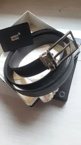 Ikat pinggang Belt Montblanc 113273 Hitam Original, Strap 30mm