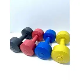 Dumbel Dumble Dumbell Plastik Pasir warna Merah Hitam Biru Pink