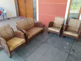 KURSI ANYAM VINTAGE (1 SET)
