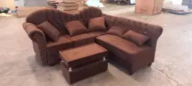 Sofa L Mahkota Kancing