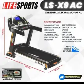 Treadmill Elektrik LS X9 AC bisa BB 170 kg