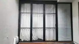 Pintu alumunium  lipat murah tinggal pasang