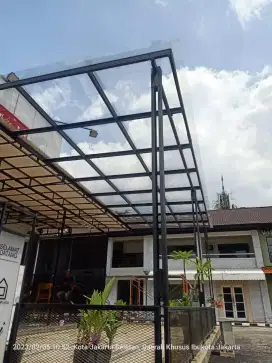 Jasa pasang Kanopi,Canopi,Carport Baja Ringan Atap Alderon Dll