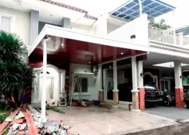 Jasa pasang Kanopi Canopi Carport Baja Ringan Atap Alderon dll