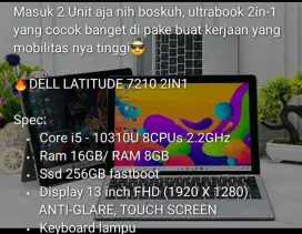 Dell latitude 2 in 1 laptop tablet spek tinggi pemetan enteng