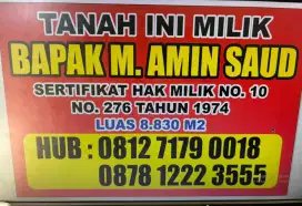 Tanah Bapak M. Amin Saud