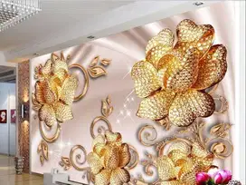 Pesan wallpaper dinding 3d custom toko jual dan pasang gorden murah