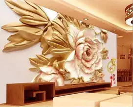 Jual gorden hordeng gordyn tirai jendela wallpaper dinding 3d custom