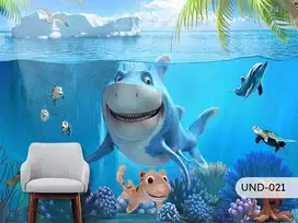 Jual gorden hordeng gordyn tirai jendela wallpaper dinding 3d custom